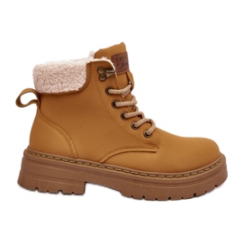 Dame læderstøvler med fåreskind Camel Lynnvia beige