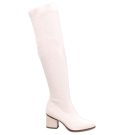 Mckenzie Beige lavhælede musketerer