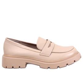 Andral Beige platform loafers