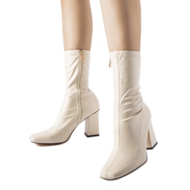 Beige ankelstøvler fra Upland