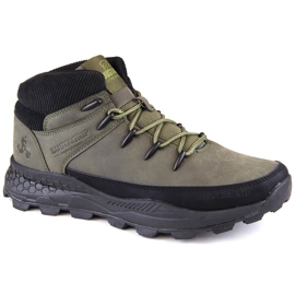 Bustagrip Herre høj-top trekkingsko i læder, grøn