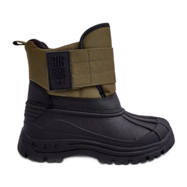 Velcro-isolerede snestøvler til børn Khaki Big Star MM374123 grøn