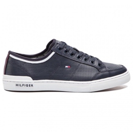 Tommy Hilfiger Core Corporate Læder Sneaker M sko FM0FM00552-403 blå