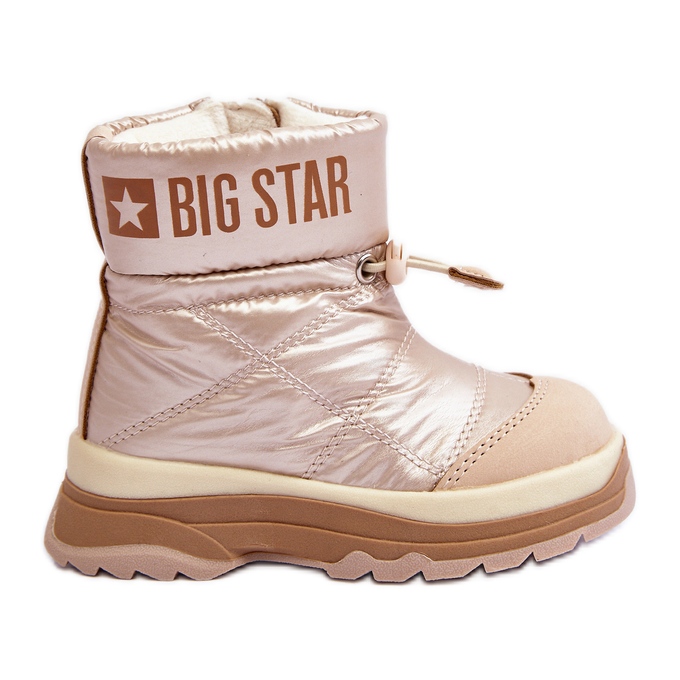 Isolerede snestøvler til børn med lynlås Big Star MM374197 beige