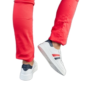 Sneakers i hvid læder