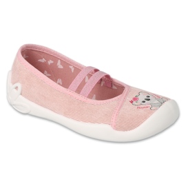 Befado børnetøfler 116X326 pink med en bamse lyserød