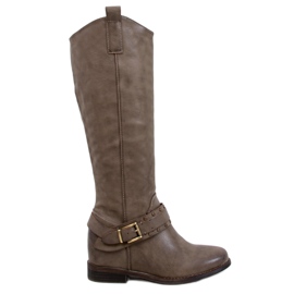 Watson Khaki skjulte kilestøvler beige