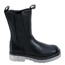 Troy Black high-cut Chelsea støvler sort