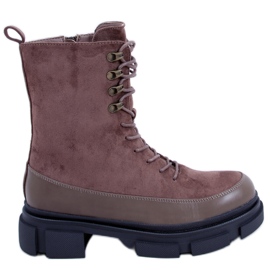 Kinney Khaki snørestøvler brun