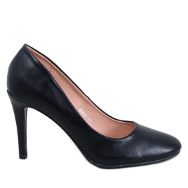Linda Black rund tå pumps sort