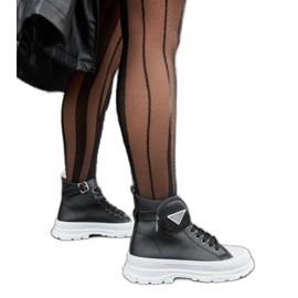 Sorte Bolman sneakers med høj platform