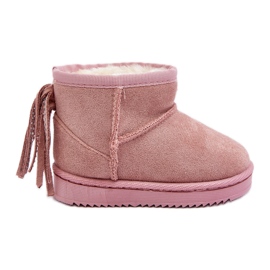 Børneisolerede snestøvler med frynser, Pink Mikyla lyserød