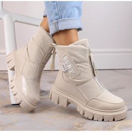 Isolerede snestøvler med lynlås til kvinder, beige Filippo DBT4960