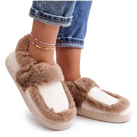 Dame Hjemmesko Med Pels Beige Sailey