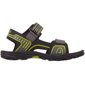 Kappa Paxos børnesandaler sort og lime 260864K 1133