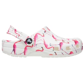 Crocs Classic Party Kids børnetræsko hvid og pink 207826 1CW