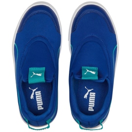 Puma Courtflex v2 Slip On Ps børnesko blå 374858 11