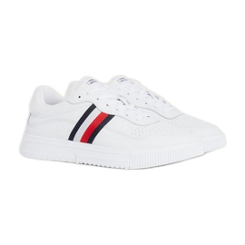 Tommy Hilfiger Supercup Lealther Stripes M sko FM0FM04824YBS hvid