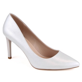 Sergio Leone 1339 sølv stilet pumps