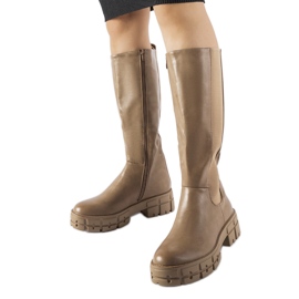 Brune isolerede Ceredano flade støvler beige
