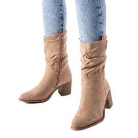 Beige isolerede cowboystøvler fra Filomena