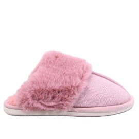 Allens Dusty Pink pels sildebens tøfler lyserød