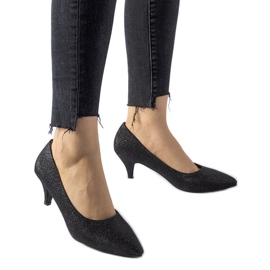 Pescara sorte brokade lave pumps