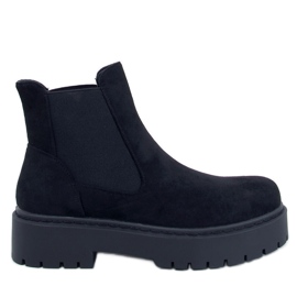 Villes Black platform Chelsea støvler sort