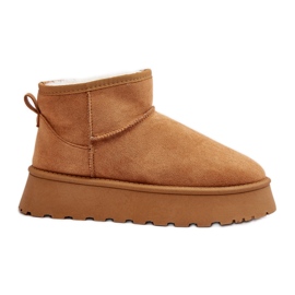 Dame Camel Pirette platform snestøvler brun