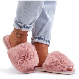 Dame hjemmesko med pels, pink Vienitta lyserød