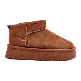 Kvinders snestøvler med en tyk sål Camel Caliksa brun