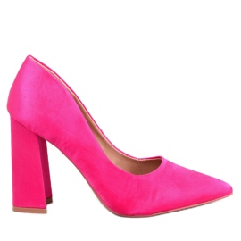 Astia Fuchsia højhælede satin pumps lyserød