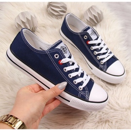 News Marineblå sneakers NYHEDER W EVE8A