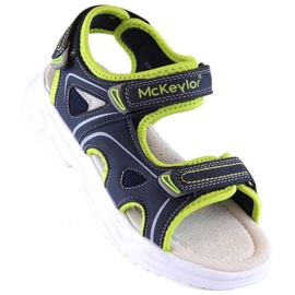 McKinley McKeylor Jr JAN229B Velcro-sandaler, marineblå og grøn