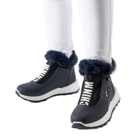 Marineblå isolerede Oneglia high-top sneakers