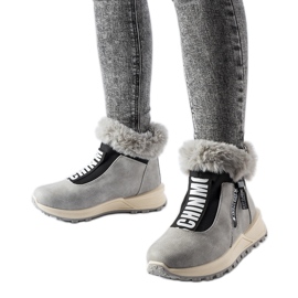 Grå isolerede Oneglia høje sneakers