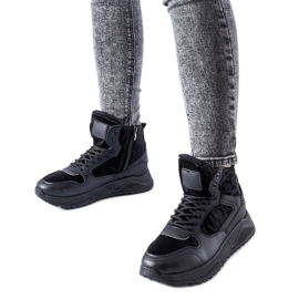 Sorte isolerede høje Malles sneakers