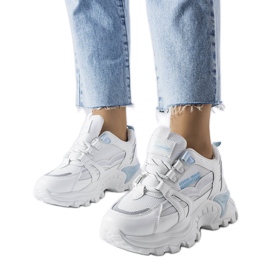 Blå sneakers med neon Opal indlæg