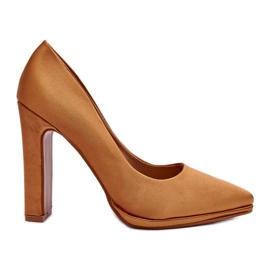 Camel Piatti pumps med høj hæl brun