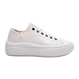Isolerede lave sneakers til kvinder White Big Star MM274029 hvid
