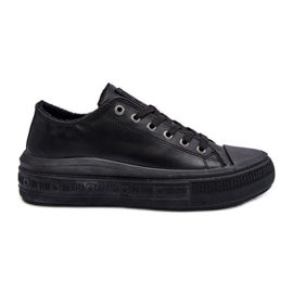 Isolerede lave sneakers til kvinder Sort Big Star MM274031