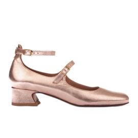 Marco Shoes Pumper i Mary Jane stil gylden