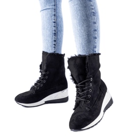 Sorte isolerede Wesley wedge sneakers
