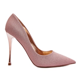 Tiberons glitter Champagne stiletter lyserød