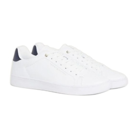 Tommy Hilfiger Court Cupsole Læder Guld M sko FM0FM04829YBS hvid