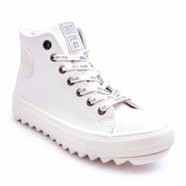 Kvinders sneakers Big Star High Warm White GG274108 hvid