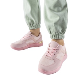 Pink sneakers lavet af Gallo kombinerede materialer lyserød