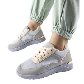Grå sneakers lavet af Gallo kombinerede materialer