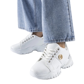 Hvide sneakers med massiv Arpaia-sål