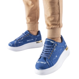 Blå platform sneakers fra Osson